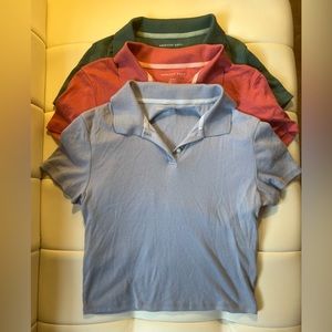 American Eagle Cropped Polo Shirt Bundle
